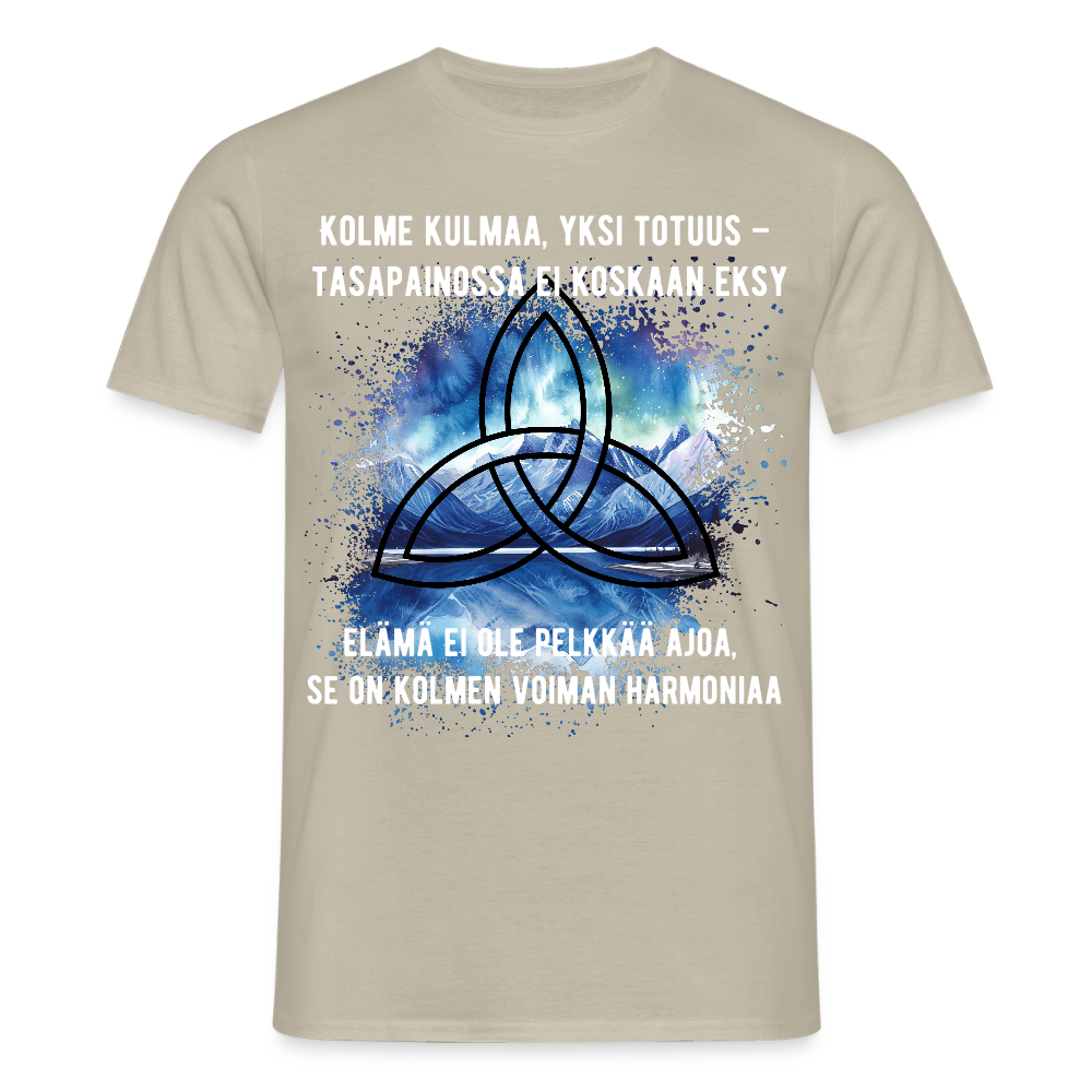 Miesten t-paita - Triquetra - hiekanbeige