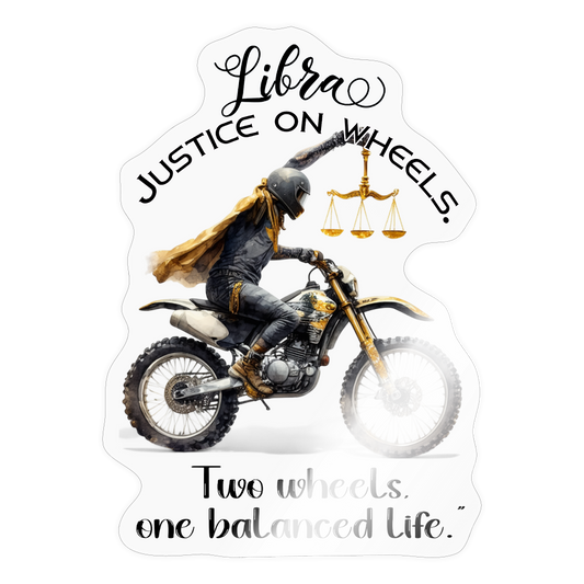 Vaaka  Justice horoskooppi - Tarra joka pitää sut tasapainos - läpinäkyvä kiiltävä