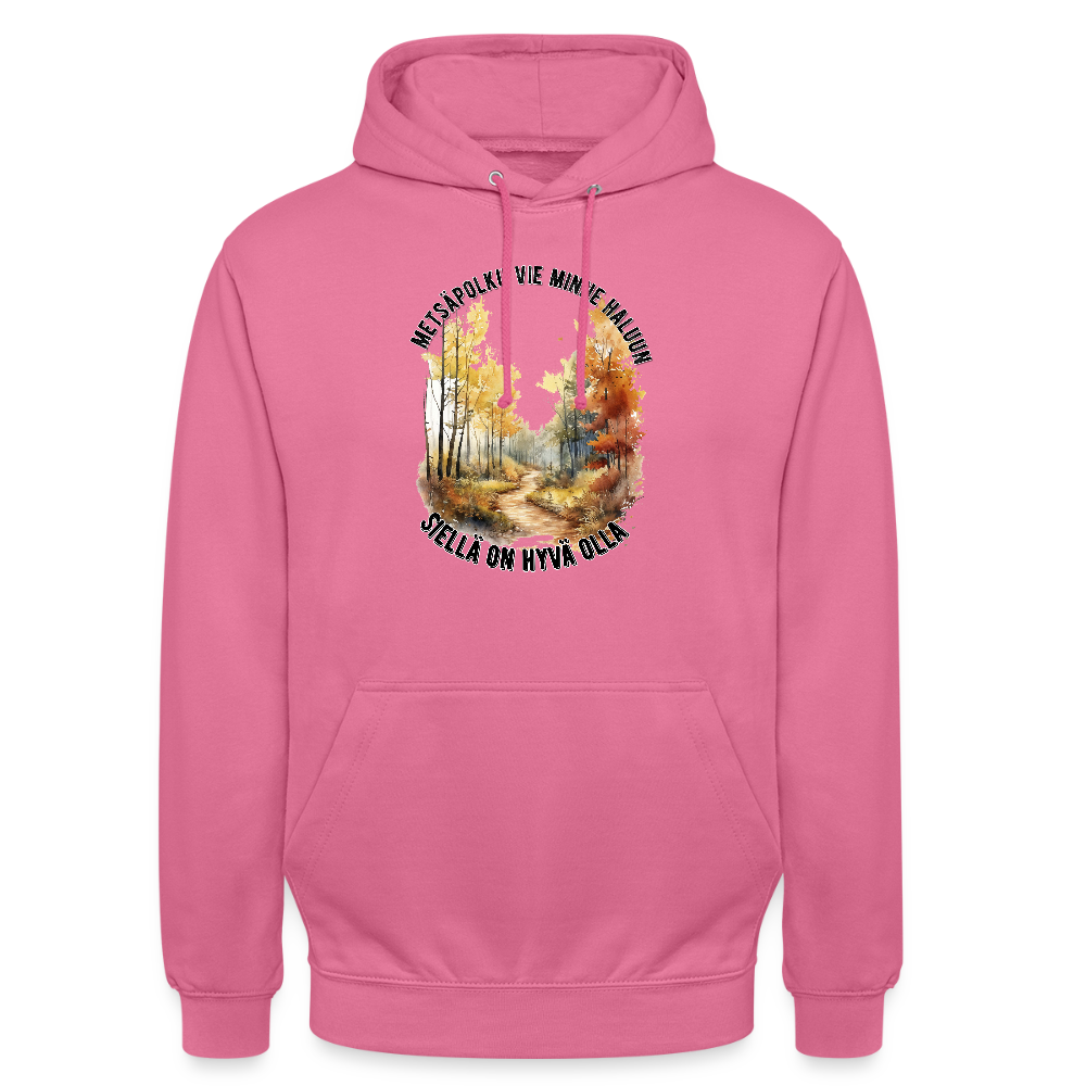 Huppari ”unisex” metsäpolku vie minne haluun - pinkki