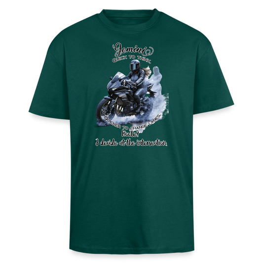 Kaksoset & Kaasukahva  - Paksu Oversized T-paita - hunter green