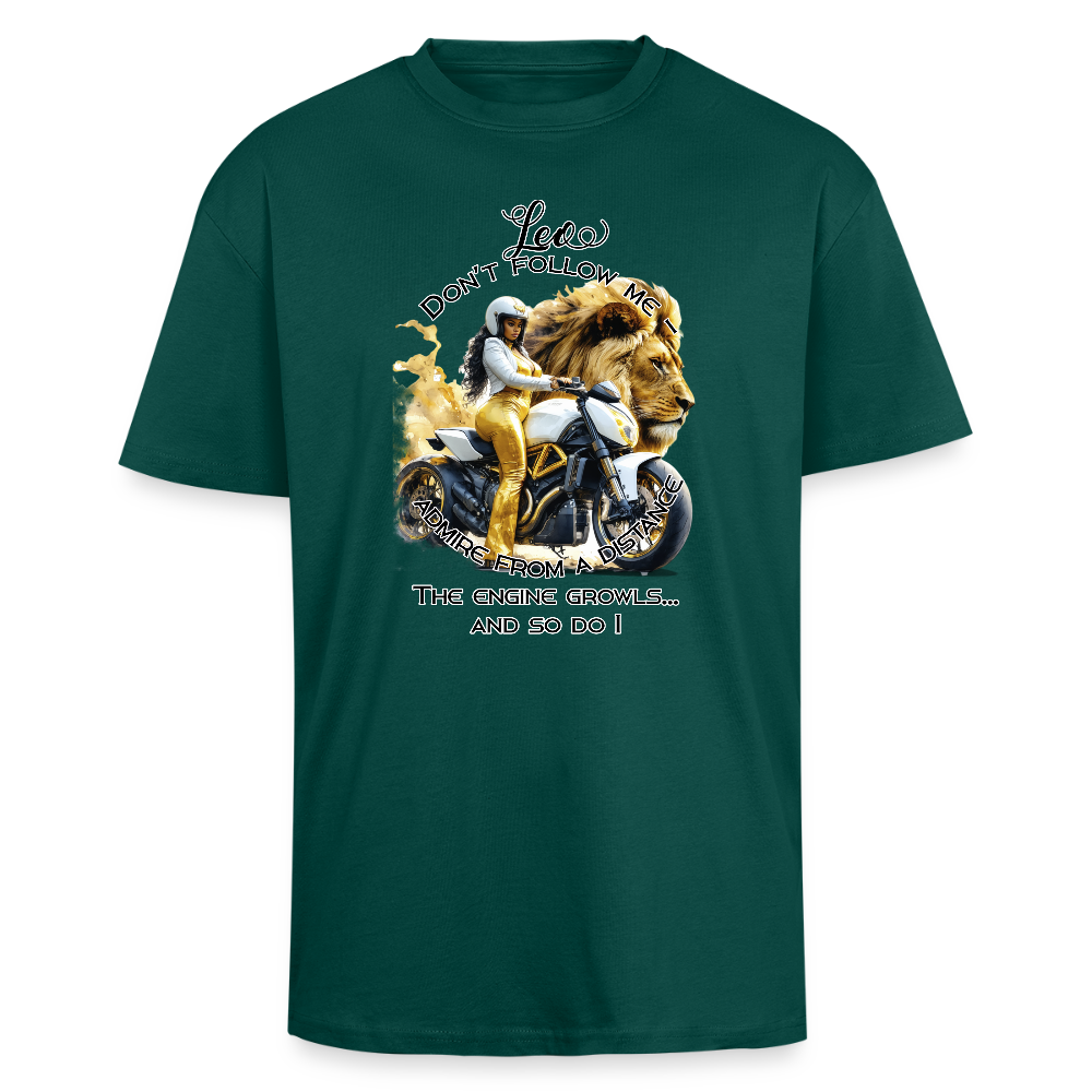 naaras leijona - Paksu Oversized T-paita - hunter green