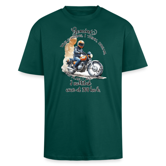 kaksoset multitaskaa - Paksu Oversized T-paita - hunter green