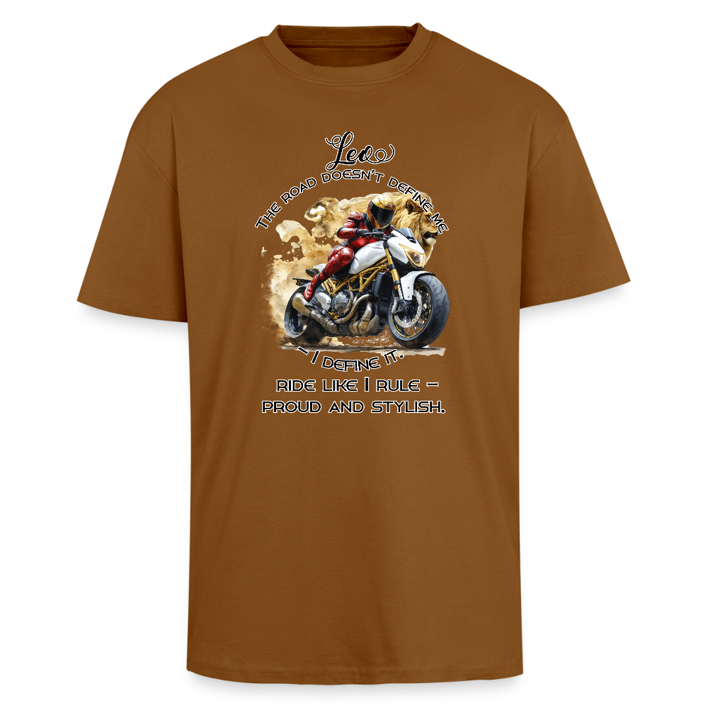 Leijona ei kumarra -printtipaita - Paksu Oversized T-paita - toffee