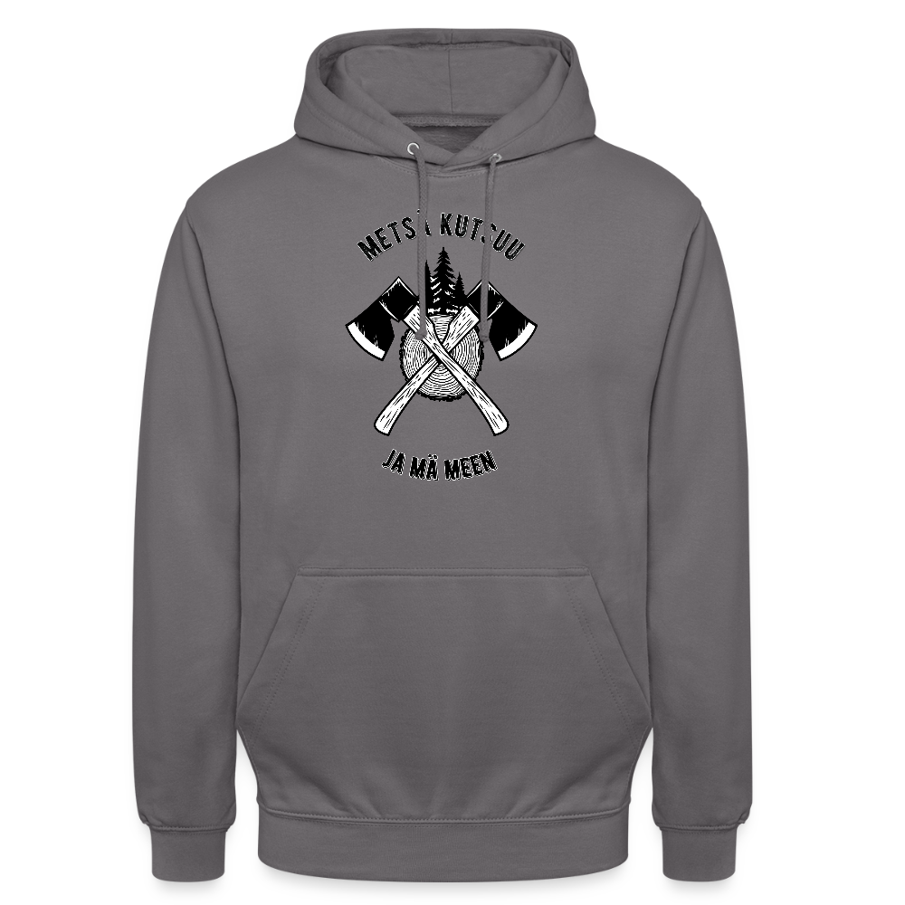 Huppari ”unisex” metsä kutsuu ja mä meen - keskiharmaa