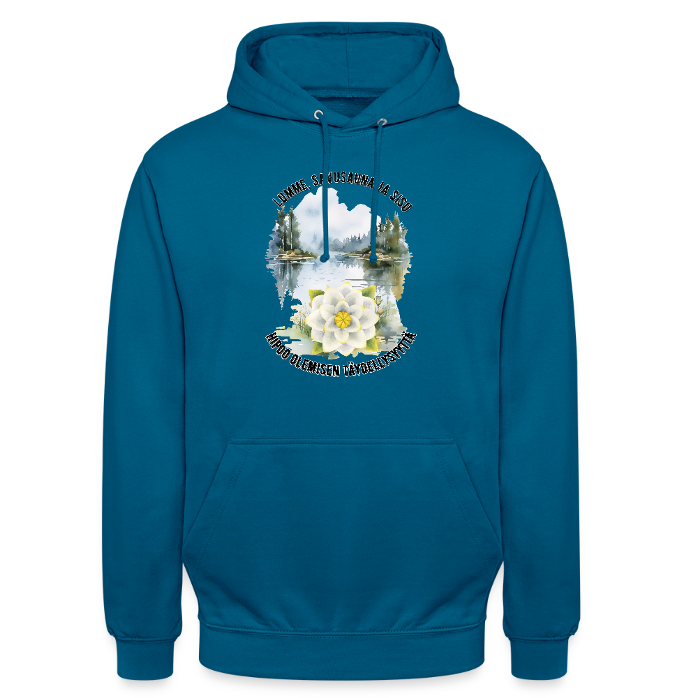 Huppari ”unisex” , lumme, savusauna ja sisu - meren sininen 