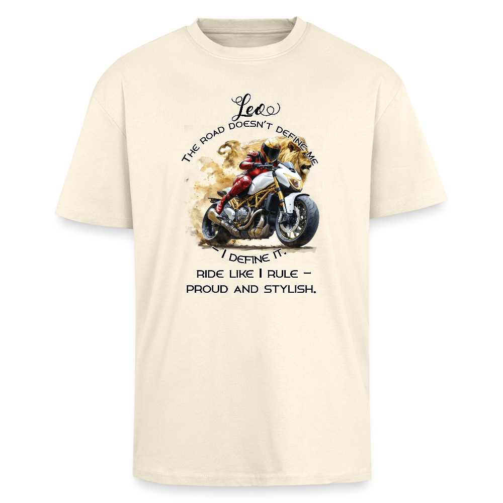 Leijona ei kumarra -printtipaita - Paksu Oversized T-paita - kerma