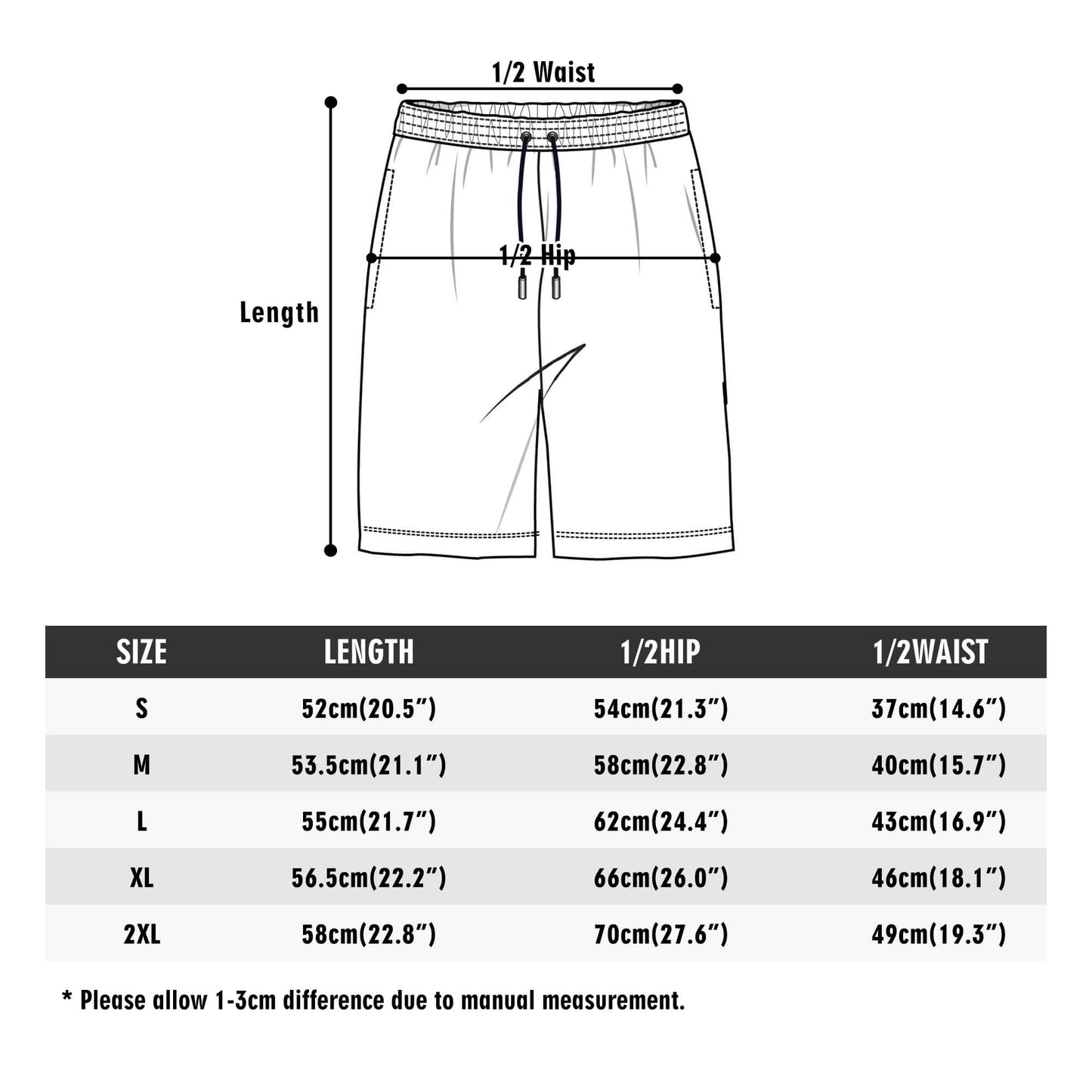 Mens Lightweight Hawaiian Beach Shorts