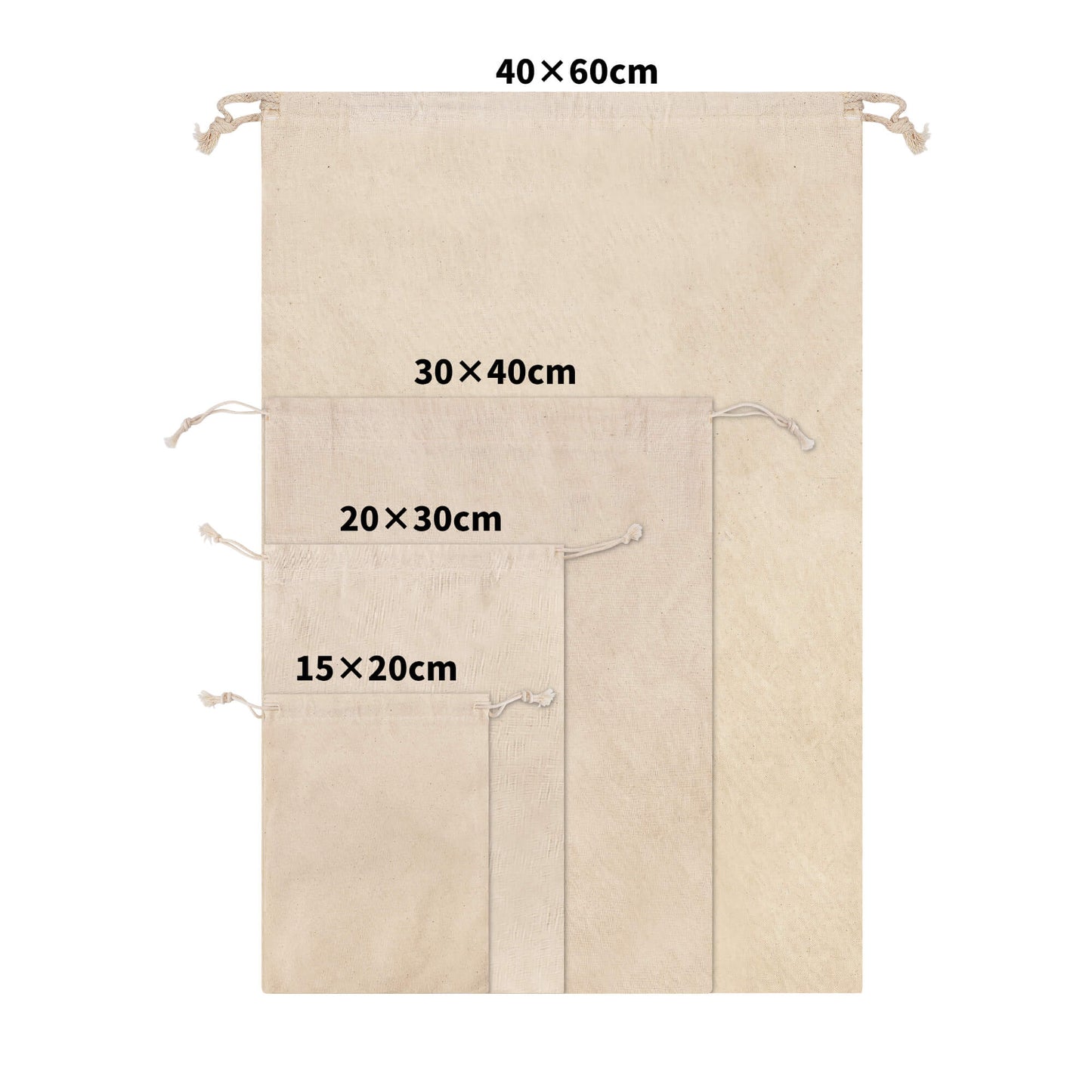 4 Sizes Cotton Dust Proof Storage Bag Drawstring Pouch Bag