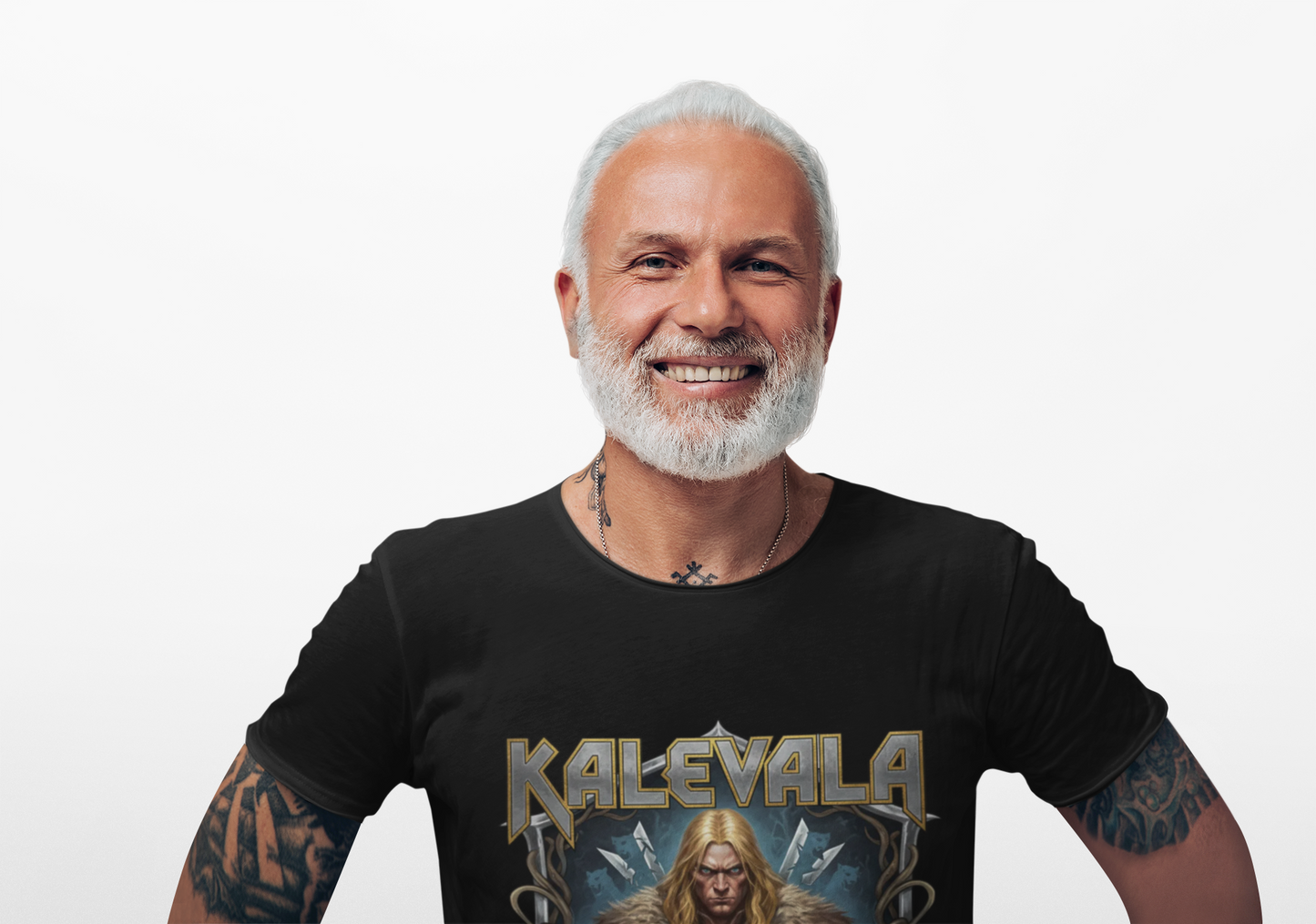 Kullervo — Kalevalan traaginen soturi Teepaita — Retro Graphic T-Shirt