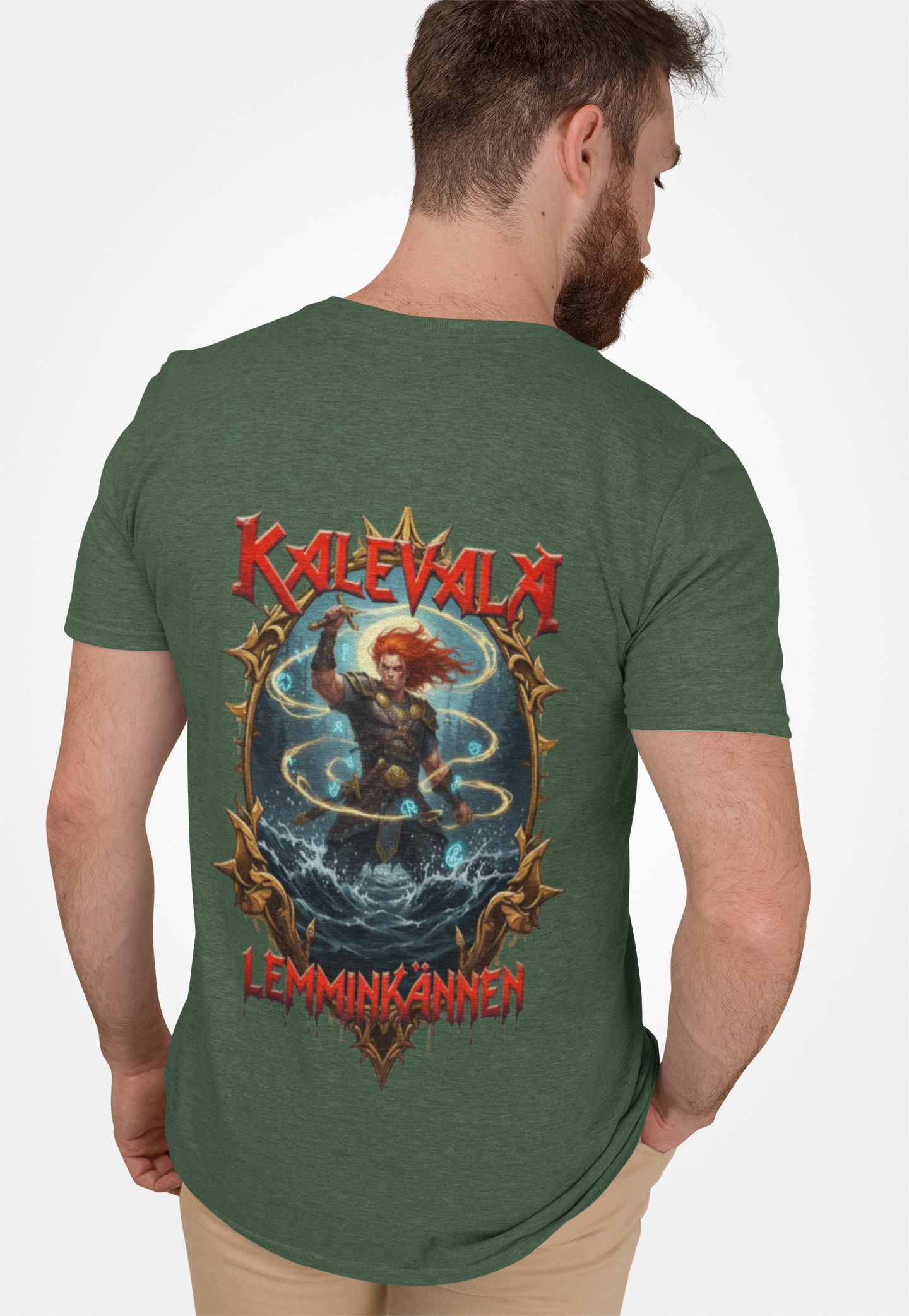 Lemminkäinen – Tuonelan musta joki n t‑paita bändi tyyliin T-Shirt — Retro Vintage Logo Tee