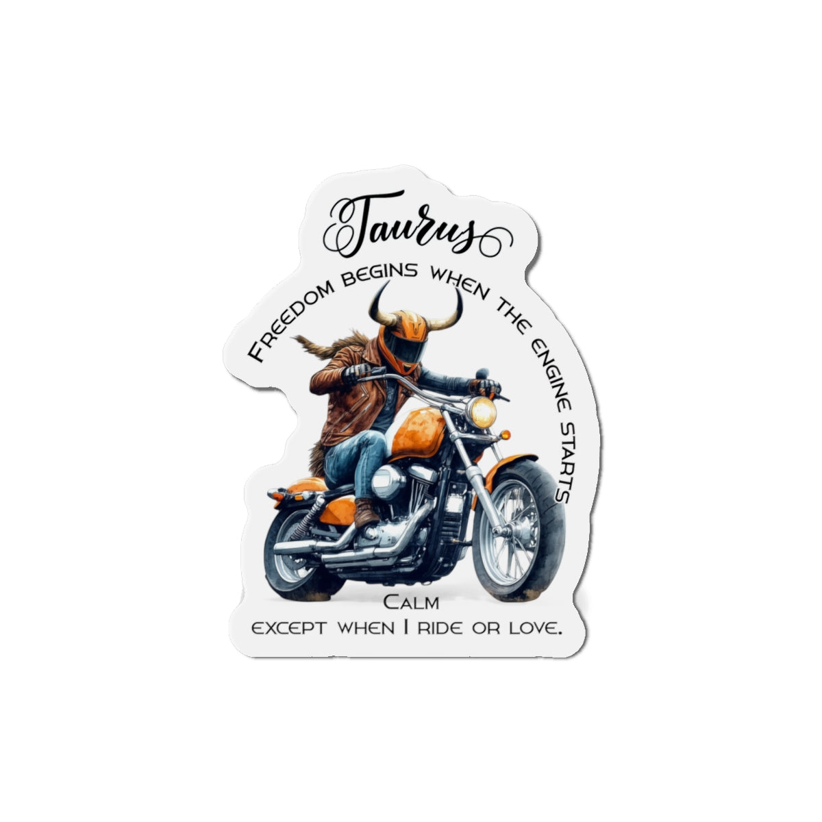 Zodiac Härkä jääkaappimagneetti, muotoon leikattu - Motoristi