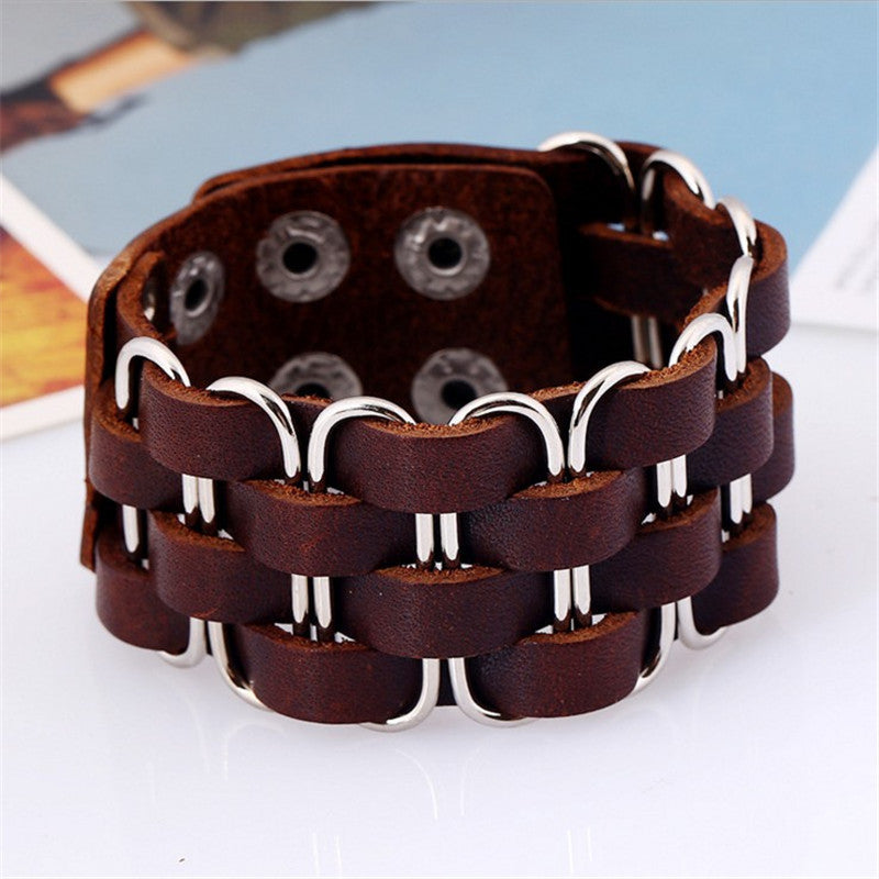 Punk Retro Leather Bracelet