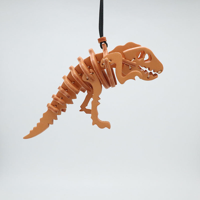 Tyrannosaurus Rex Car Pendant Leather