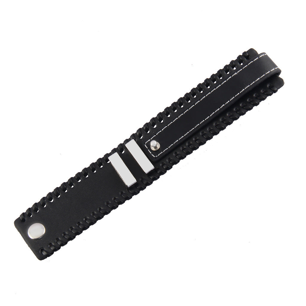 leather strap: two-layer steel decorated