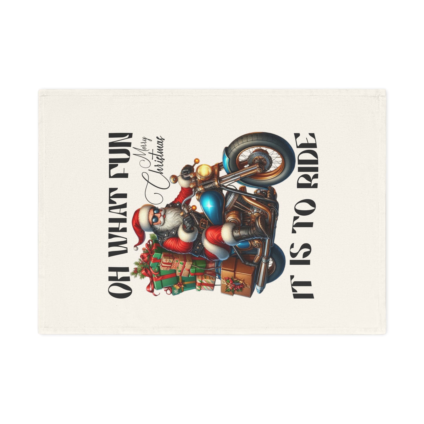 joulukeittiöpyyhe biker santa - toimitus USA 3 vko