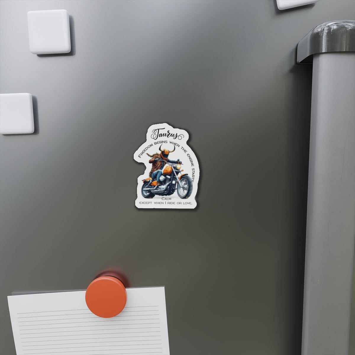 Zodiac Härkä jääkaappimagneetti, muotoon leikattu - Motoristi