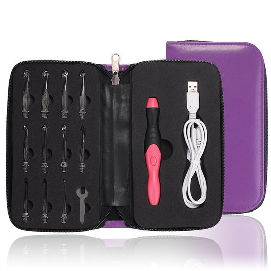 Rechargeable Light Crochet Hook With Interchangeable Head Knitting Needle Set käsityöpaketti  led virkkuukoukut