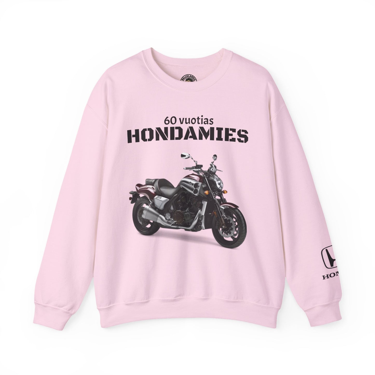 Honda VTX Motorcycle Crewneck Sweatshirt — 60 Vuotias Hondamies Rider Gift
