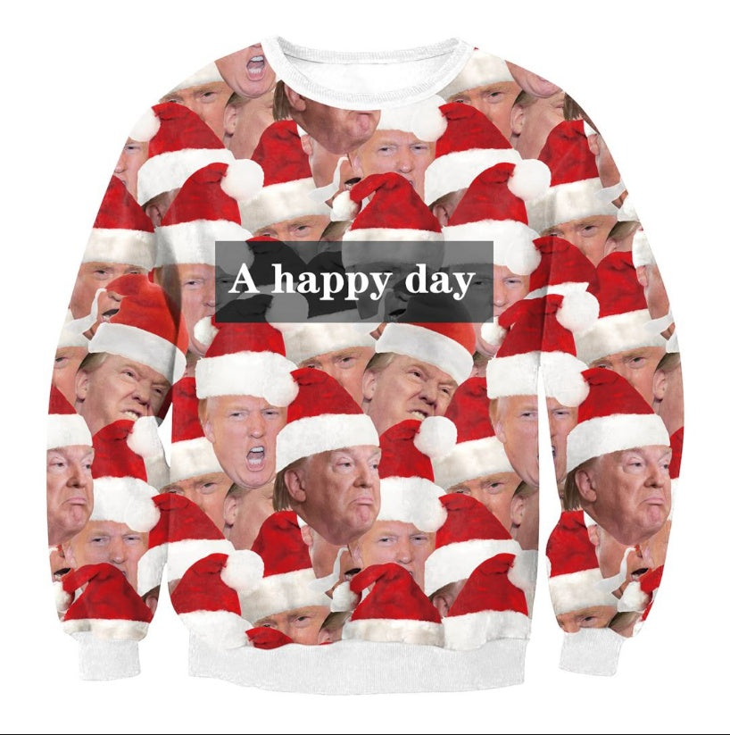 UGLY CHRISTMAS SWEATER Vacation Santa Elf Funny Womens Men Sweaters Tops Autumn Winter Clothing 