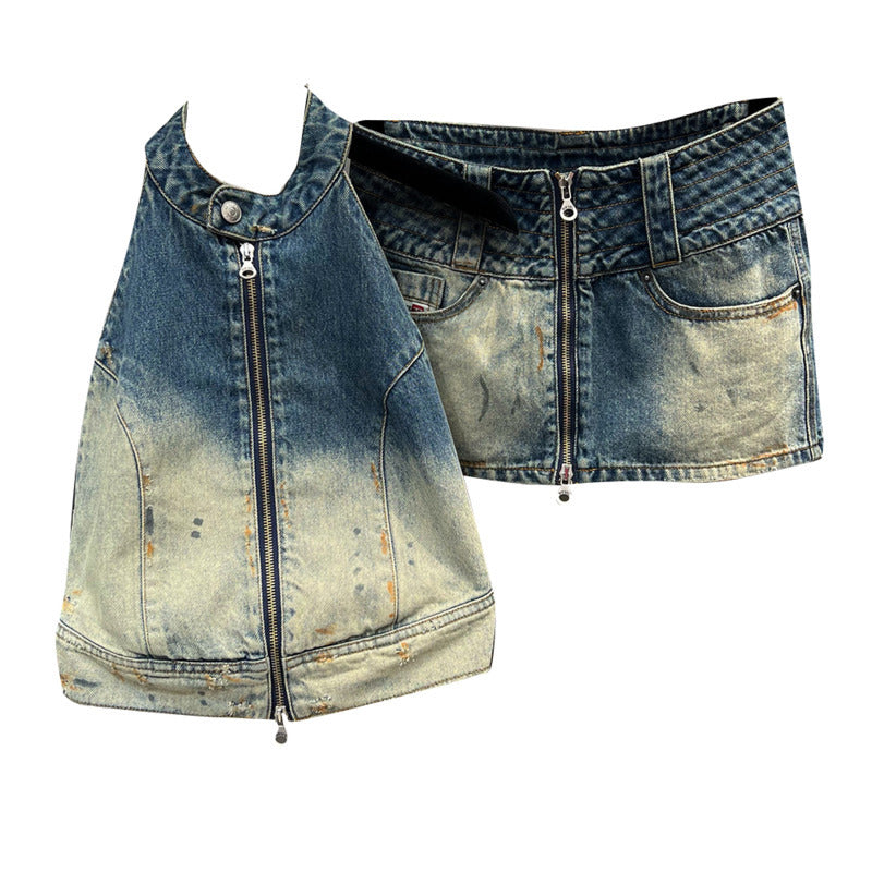 Summer Fashion Vintage Wash Denim