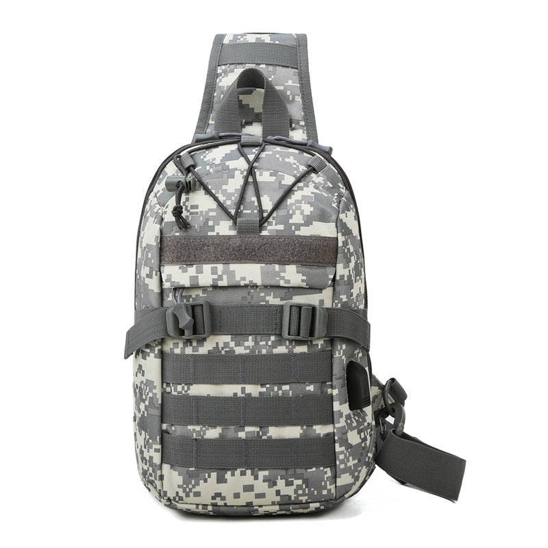 Outdoor Tactical Camouflage Military Fan Portable Chest Bag