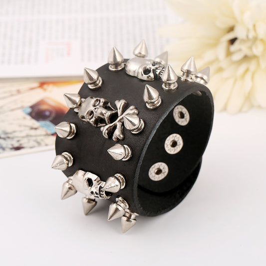 Fashion Kill Punk Leather Bracelet