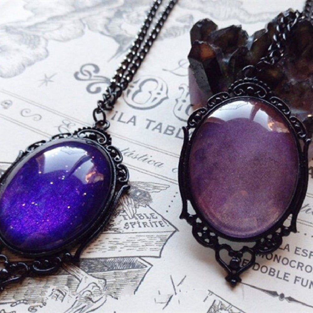 Purple Night Sky Gothic Necklace