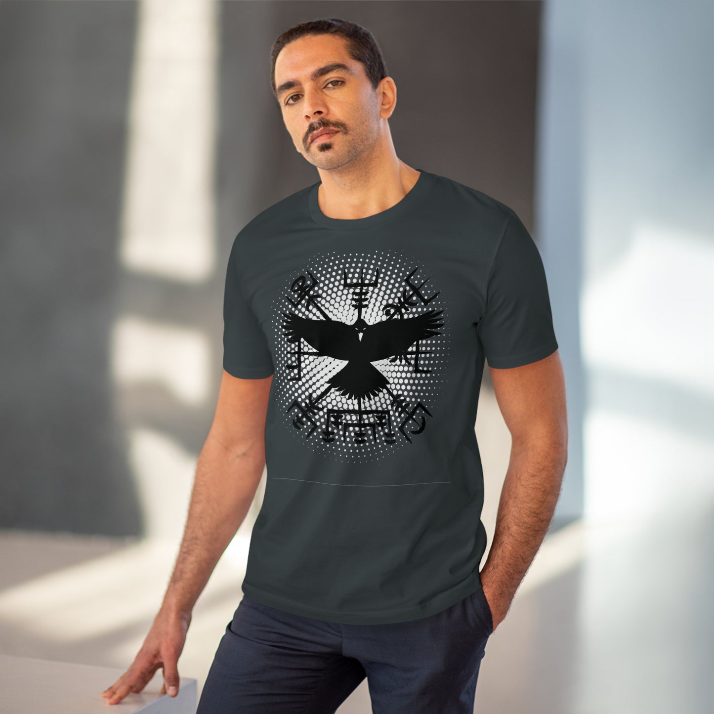 T-shirt unisex eco cotton - vegvisir and raven