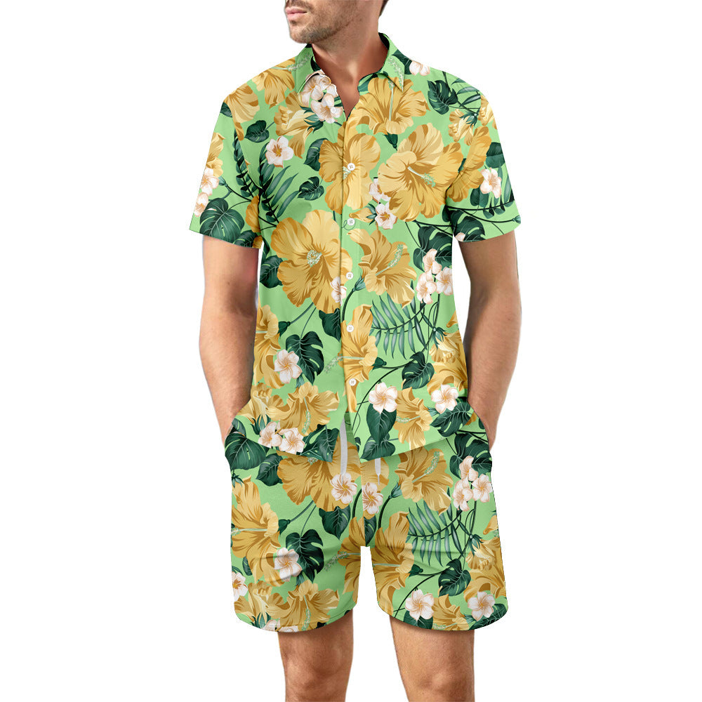 Summer Hawaiian beach suit for men - 2 pieces