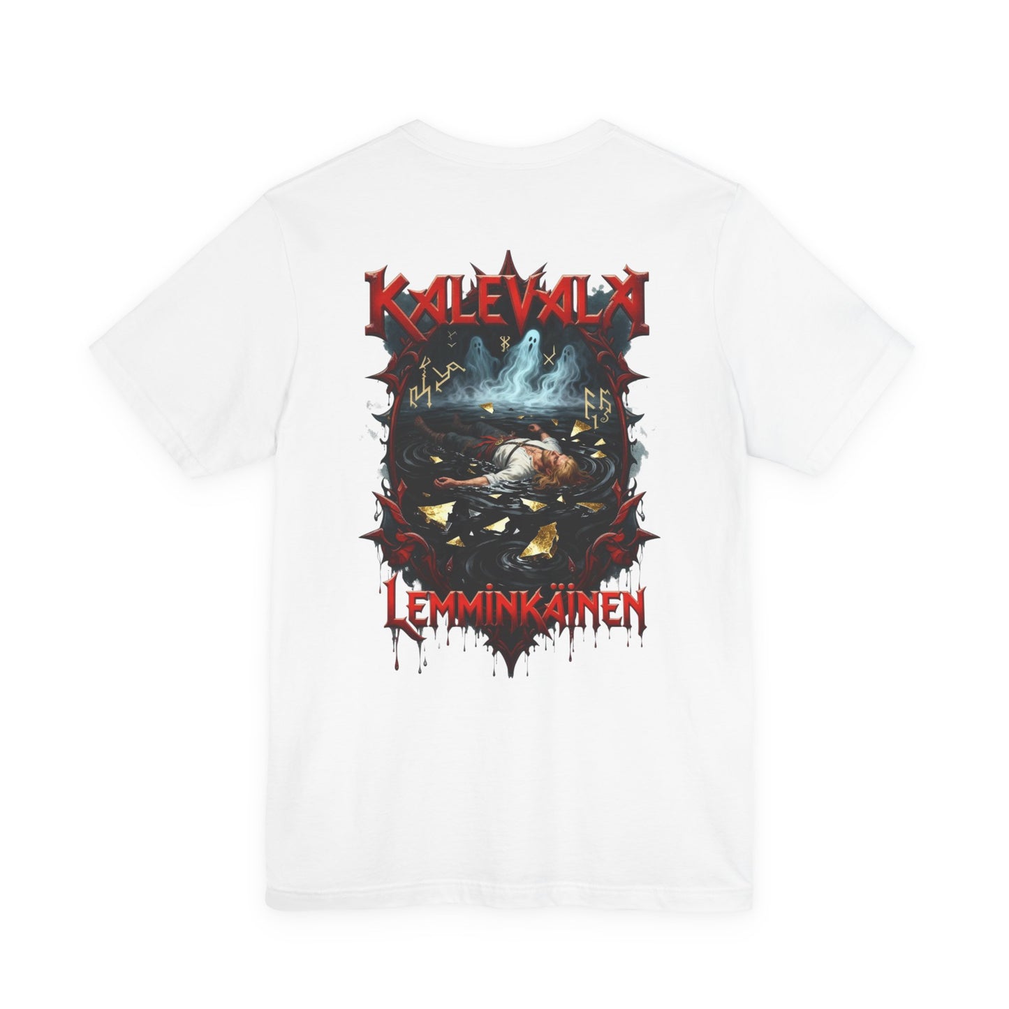 Lemminkäinen – Tuonelan musta joki Teepaita — Retro Graphic T-Shirt