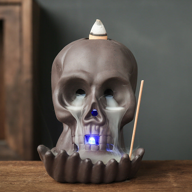 Skull soothing incense holder