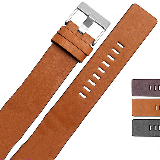 Men's watch strap leather strap chain