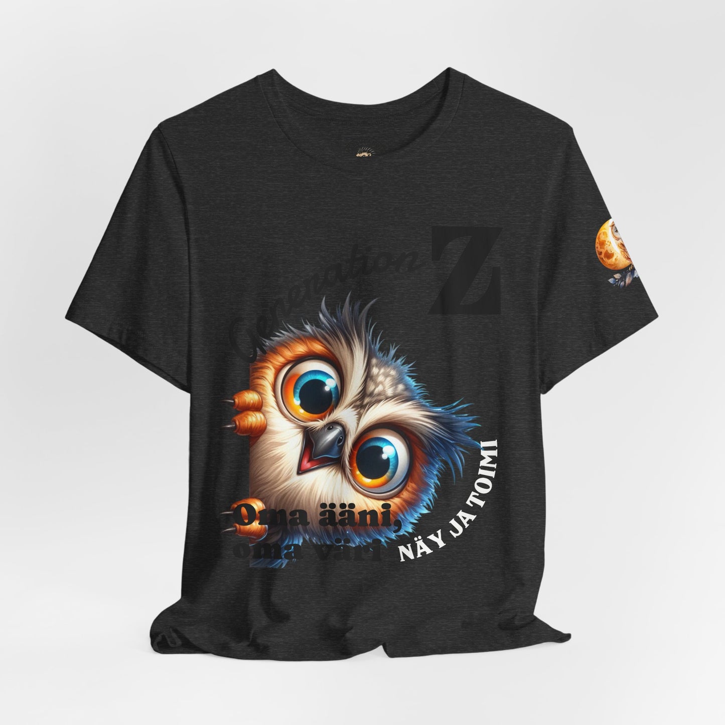 Hassu Pöllö Generation Z Tee — Funny Owl Graphic T-Shirt