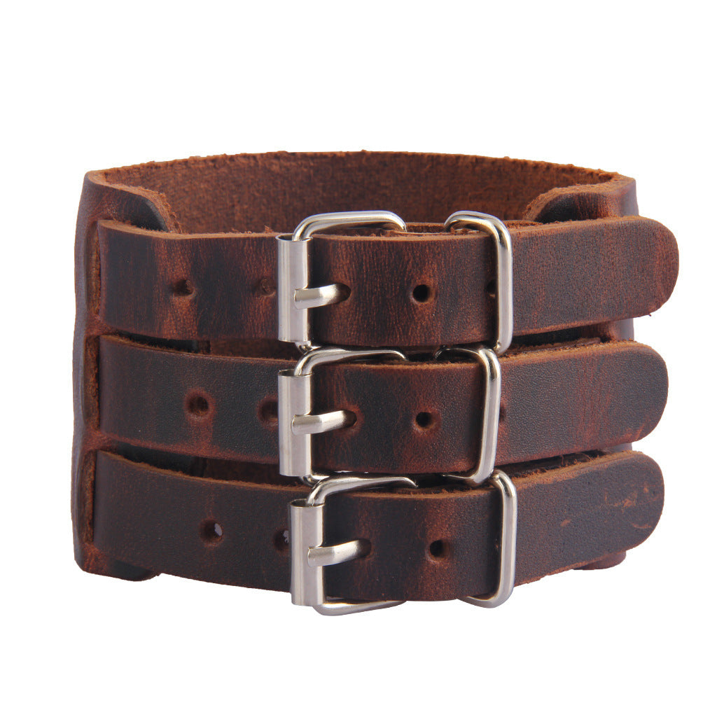 Men's Punk Leather Bracelet Bracelet