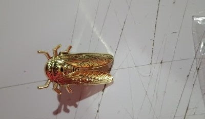 Adjustable Brass Cicada Gothic ring