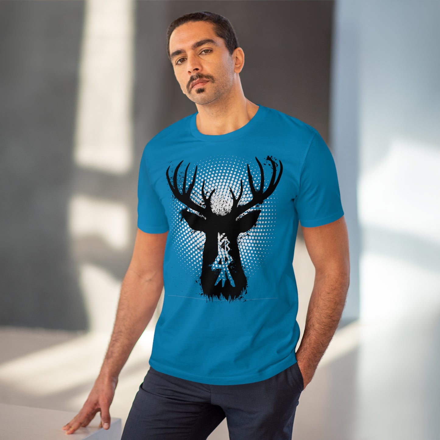 T-shirt unisex eco cotton - deer binding halter