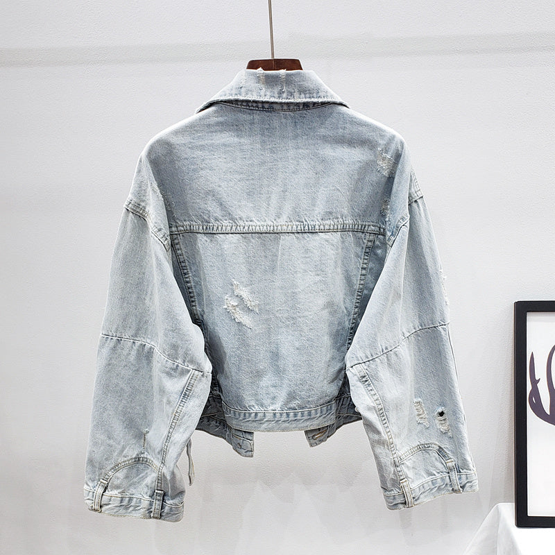 Letter denim jacket