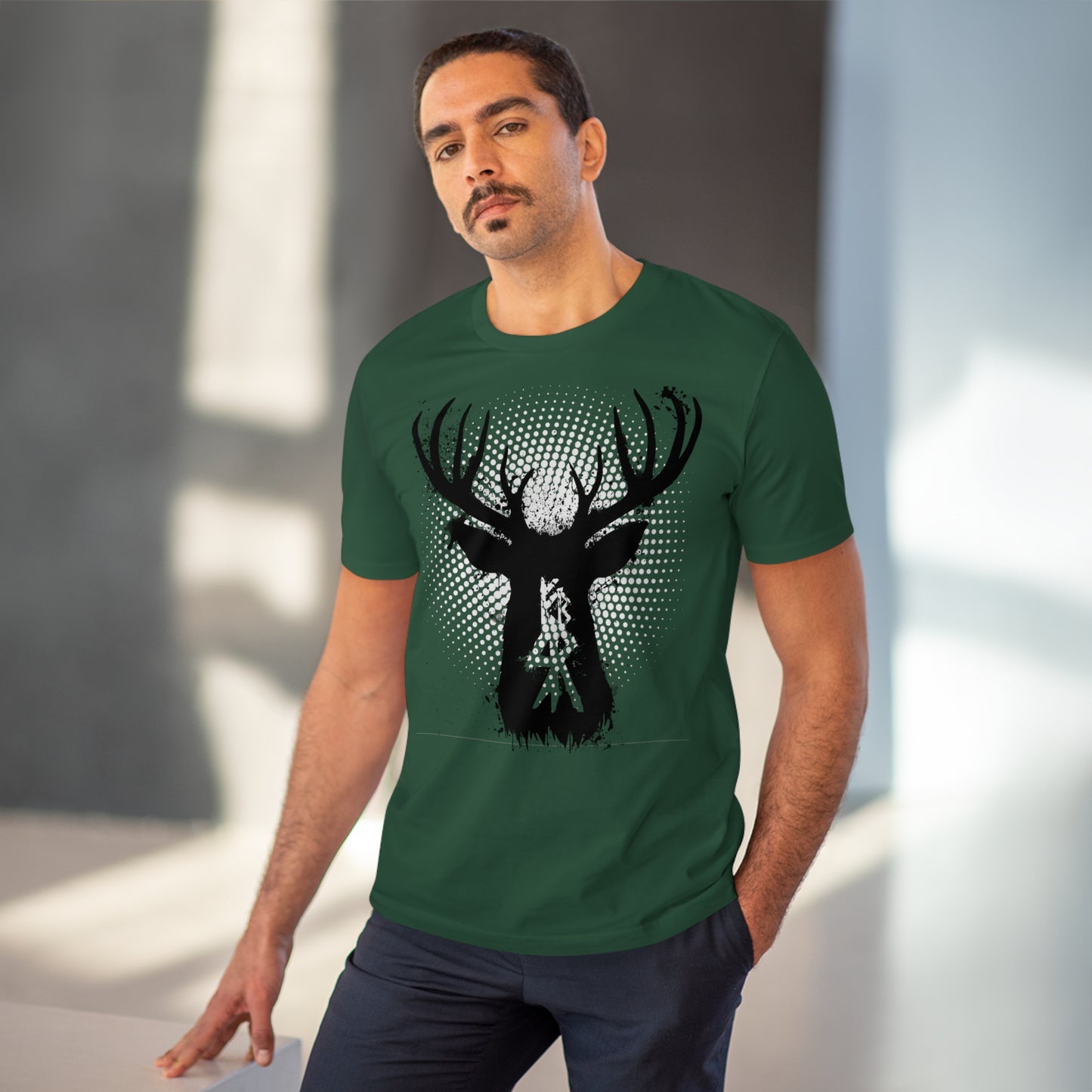 T-shirt unisex eco cotton - deer binding halter