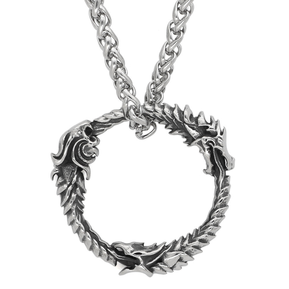 Raven Steel Viking Necklace