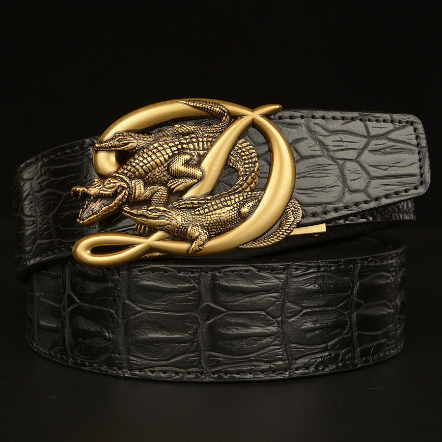 Crocodile pattern Stylish and convenient men's belt