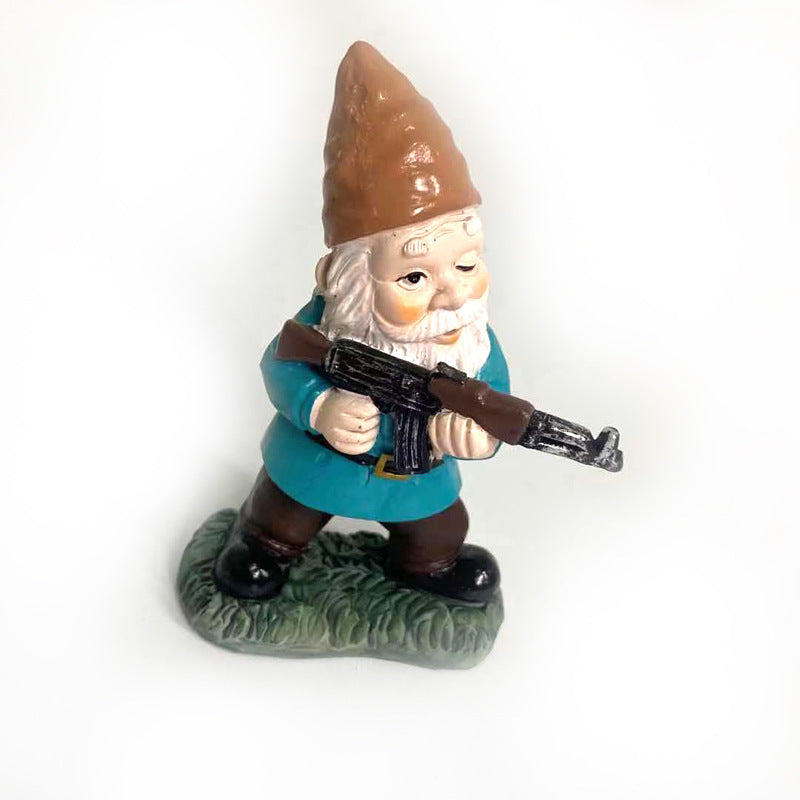 Garden Gnome Statue Resin Lawn Decoration Cartoon Sculpture