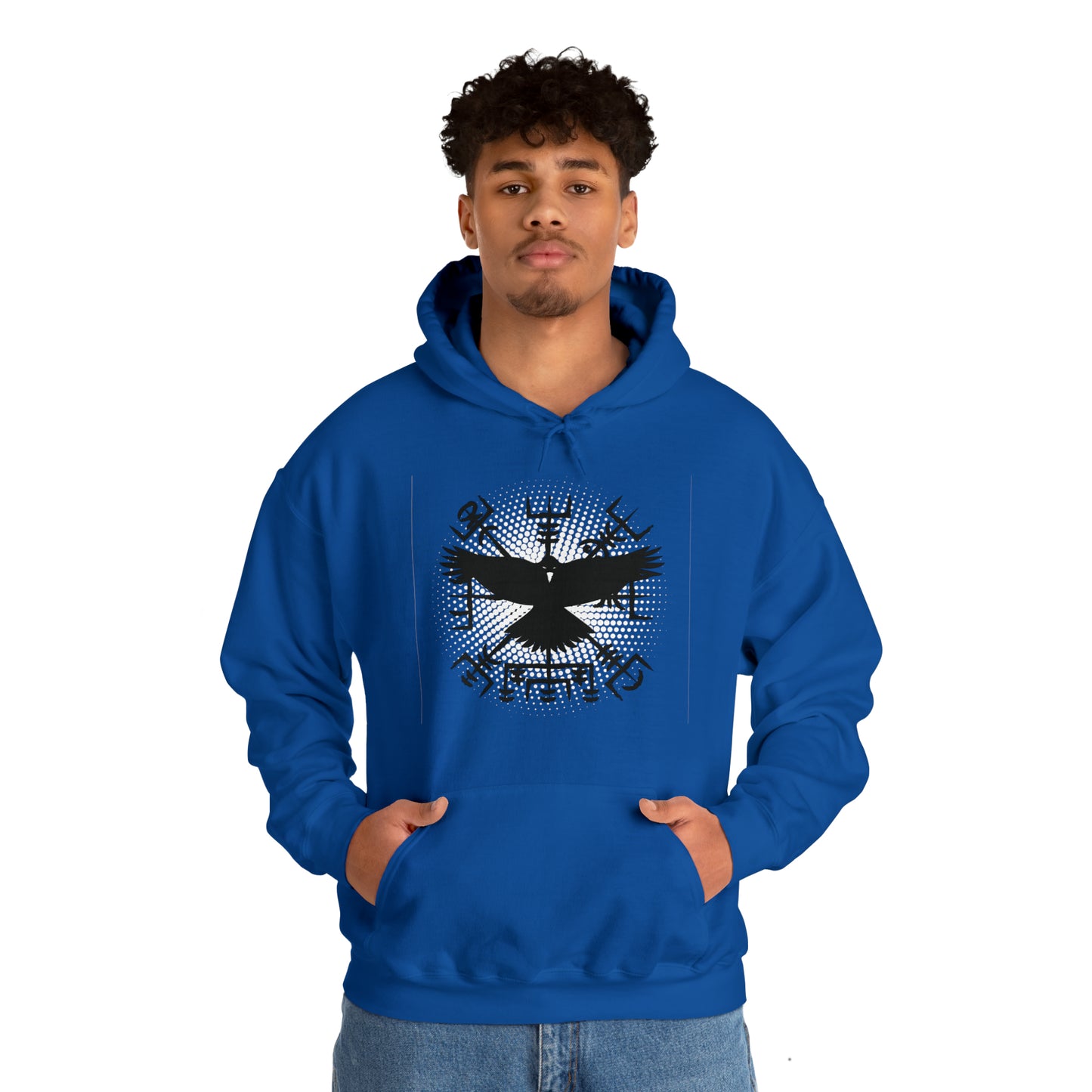 hoodie made of strong cotton - vegvisir raven