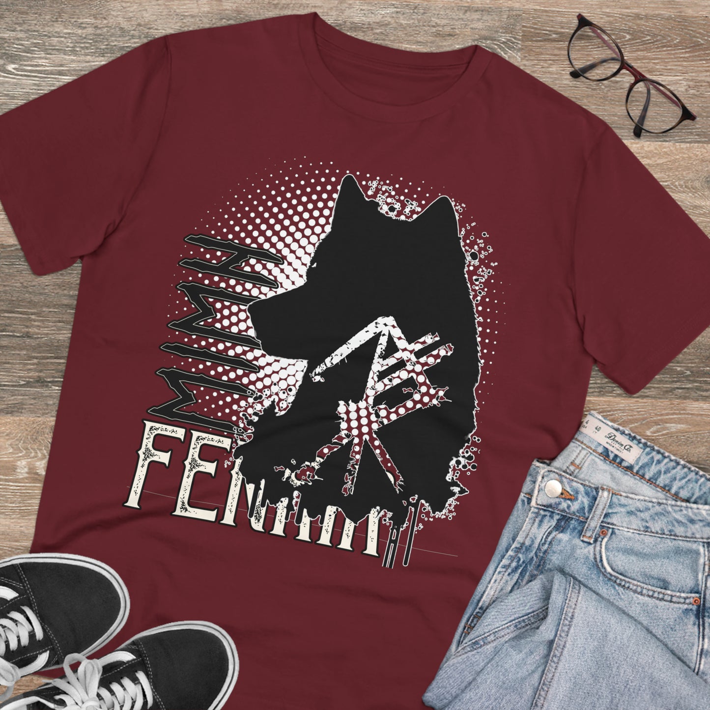 T-shirt unisex eco cotton - wolf Fenrir