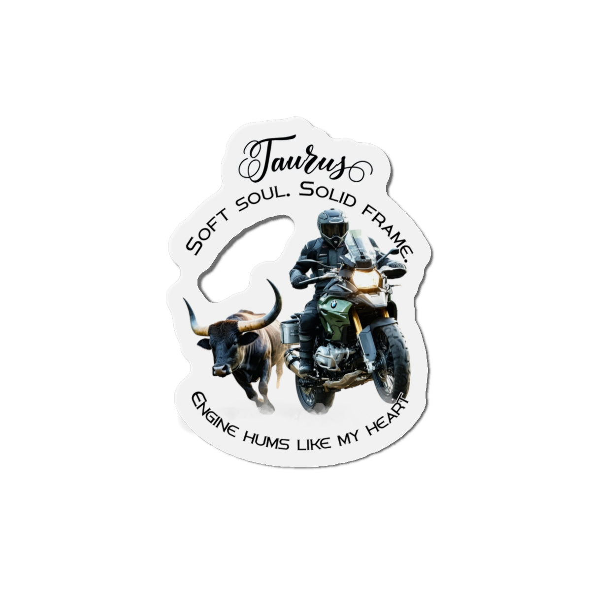 Zodiac Härkä jääkaappimagneetti, muotoon leikattu - Motoristi