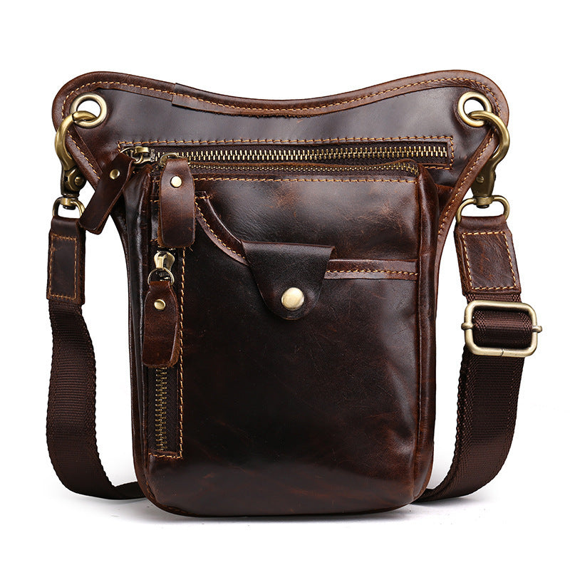 The new crazy horse leather satchel BAG BAG retro vintage leather leather purse bag man