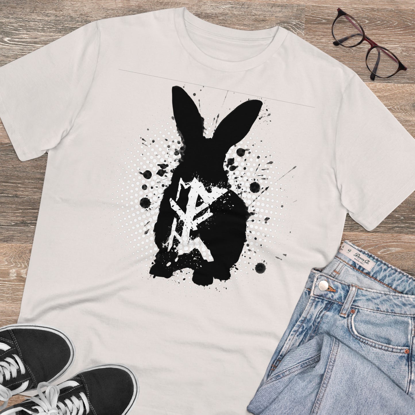 T-shirt unisex eco cotton - rabbit binding halter