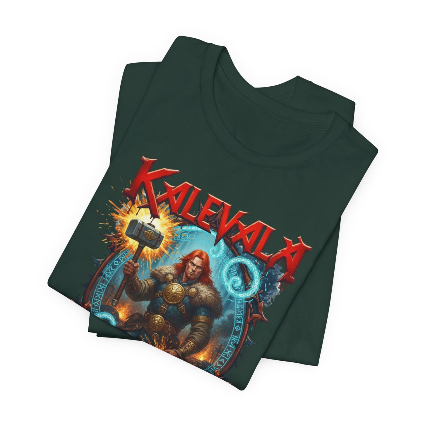 Ilmarinen seppä kalevalan raudankova tekijä –  Teepaita — Retro Graphic T-Shirt