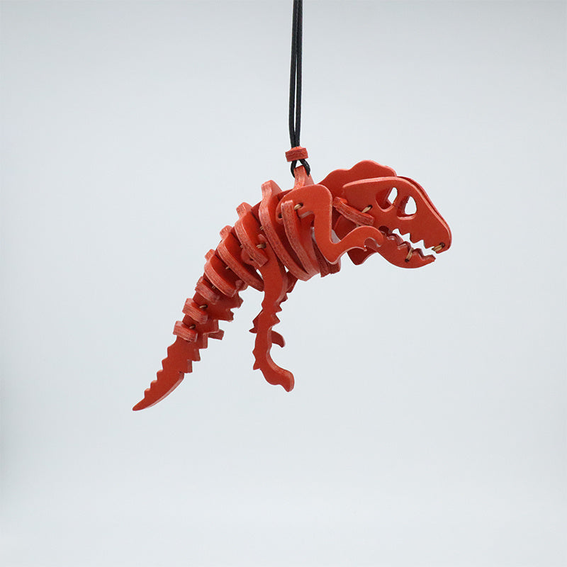 Tyrannosaurus Rex Car Pendant Leather