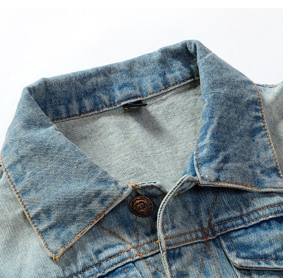 Men's denim ripped vest