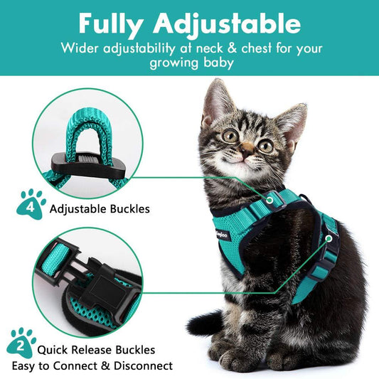 Escape Proof Cat Vest Harness ja auton turvavyöadapteri